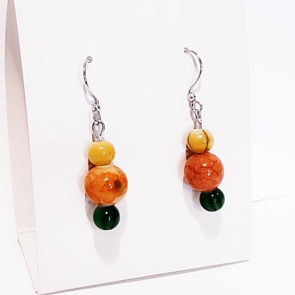 N. Colorful French Hook Earrings